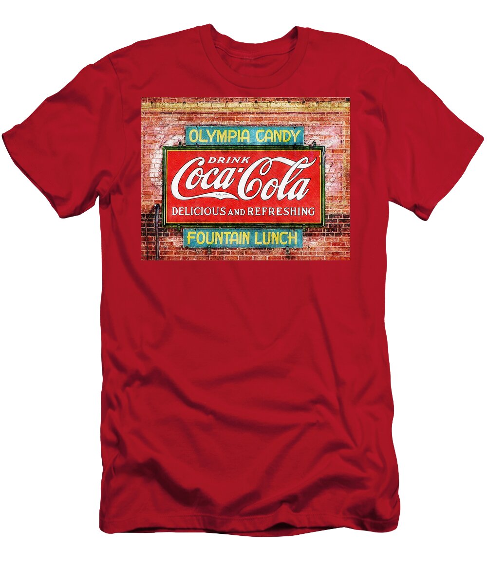 Coca Cola T-Shirt featuring the painting Olympia Candy by Sandy MacGowan