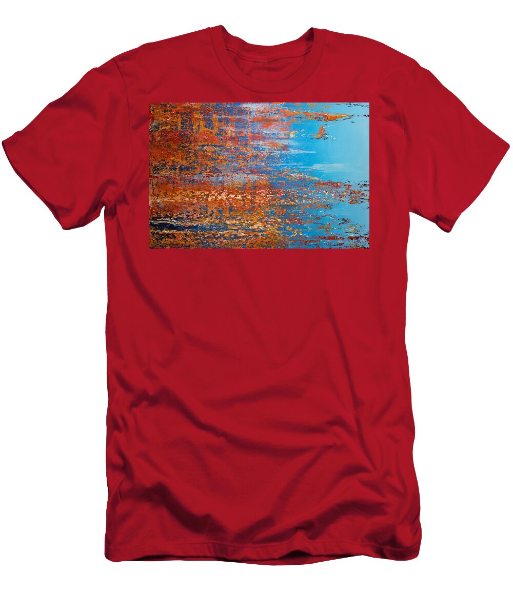 Derek Kaplan Art T-Shirt featuring the painting Opt.8.15 Happy Being A Dreamer by Derek Kaplan