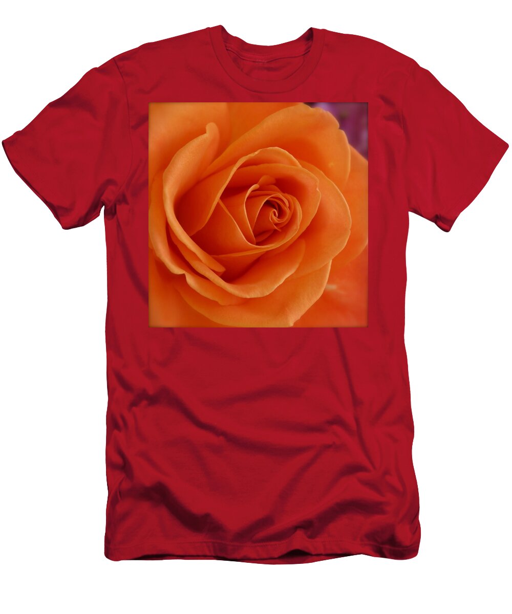 Soft Rose T-Shirt featuring the photograph Orange Comes Softly by Michele Myers