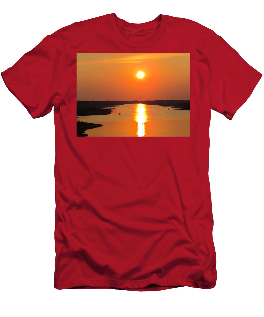 Orange T-Shirt featuring the photograph Orange Sunset by Cynthia Guinn