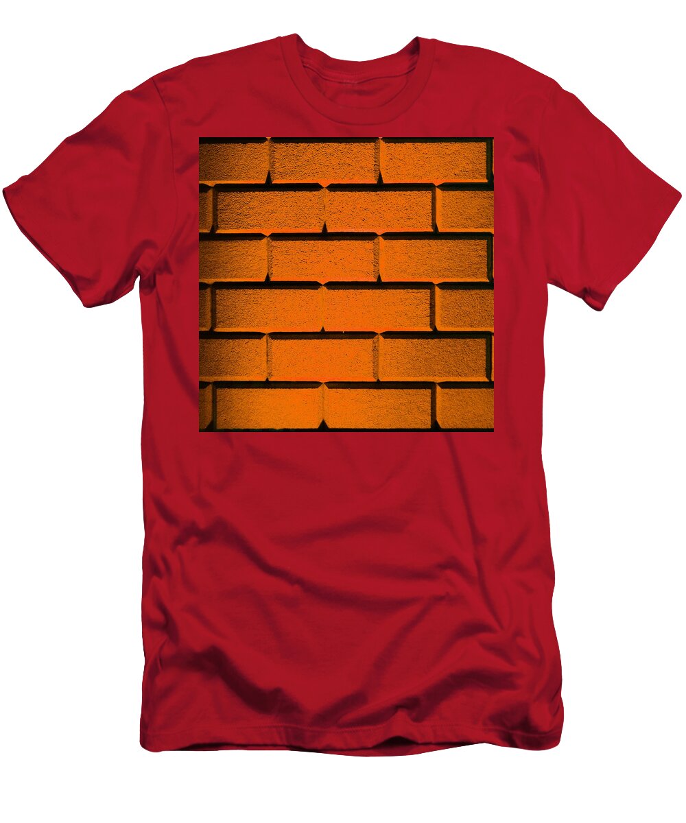Orange T-Shirt featuring the photograph Orange Wall by Semmick Photo