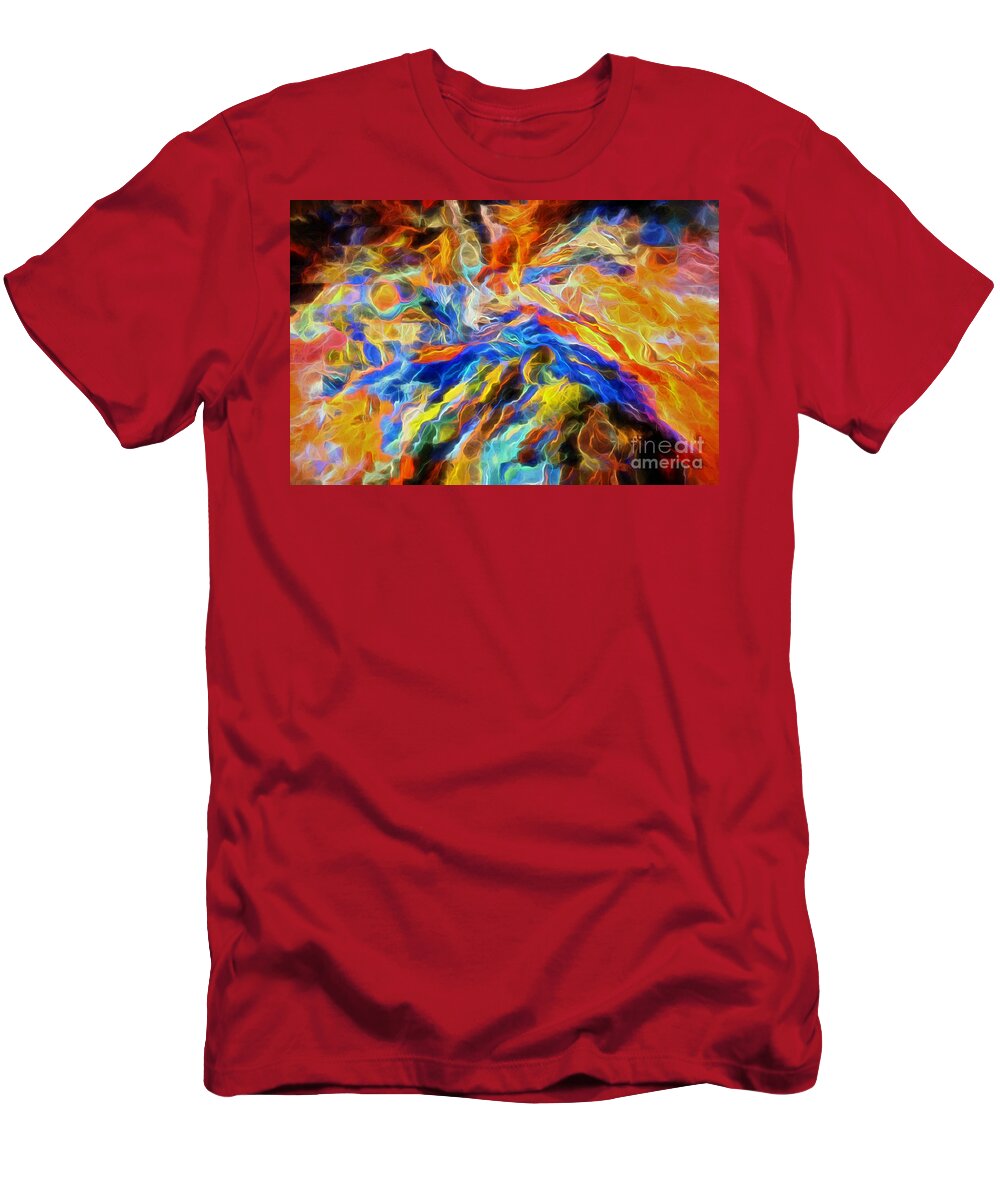 Hebrews 12 Verse 29 T-Shirt featuring the digital art Our God is a Consuming Fire by Margie Chapman