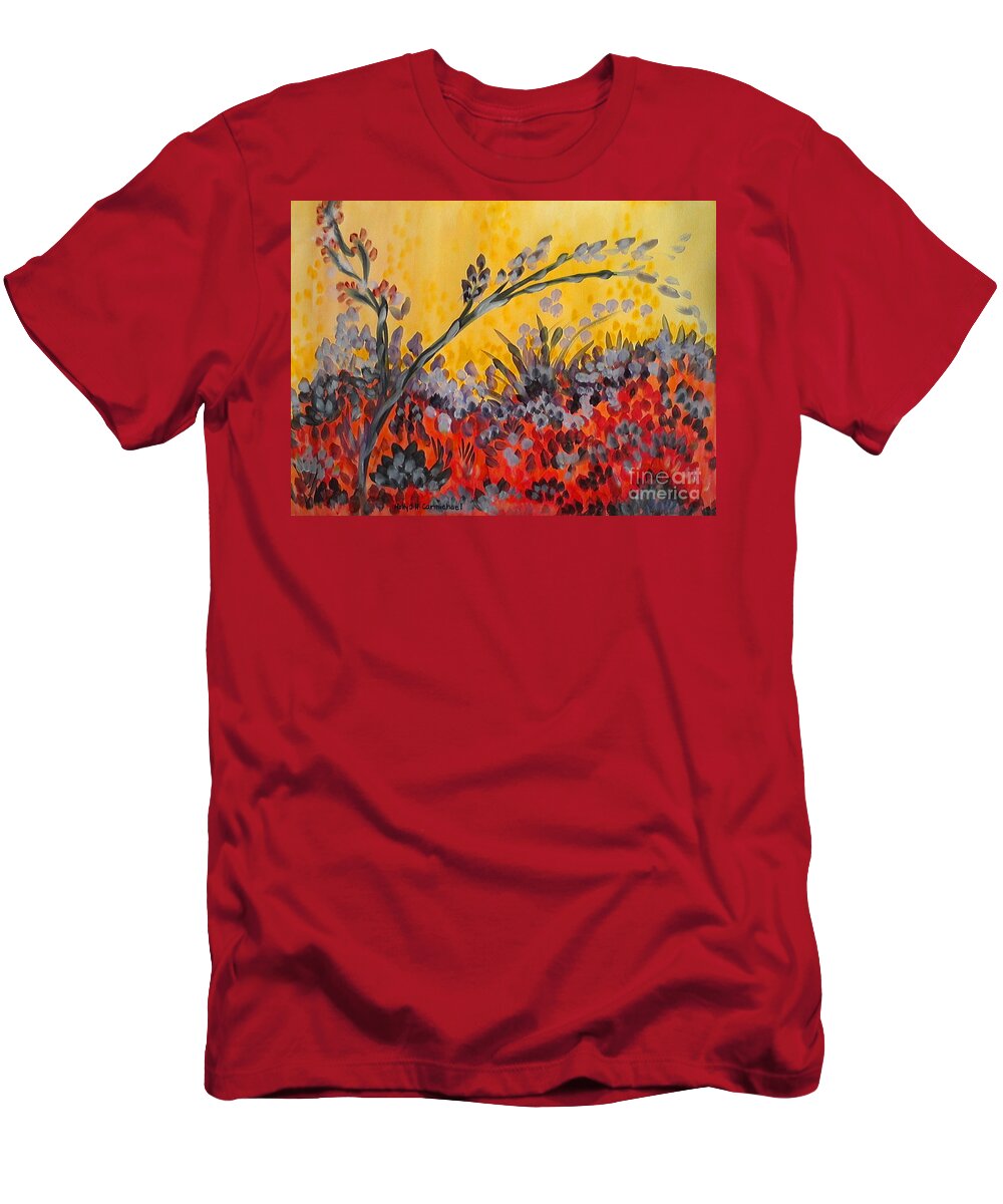 Paintbrush Astray T-Shirt featuring the painting Paintbrush Astray by Holly Carmichael