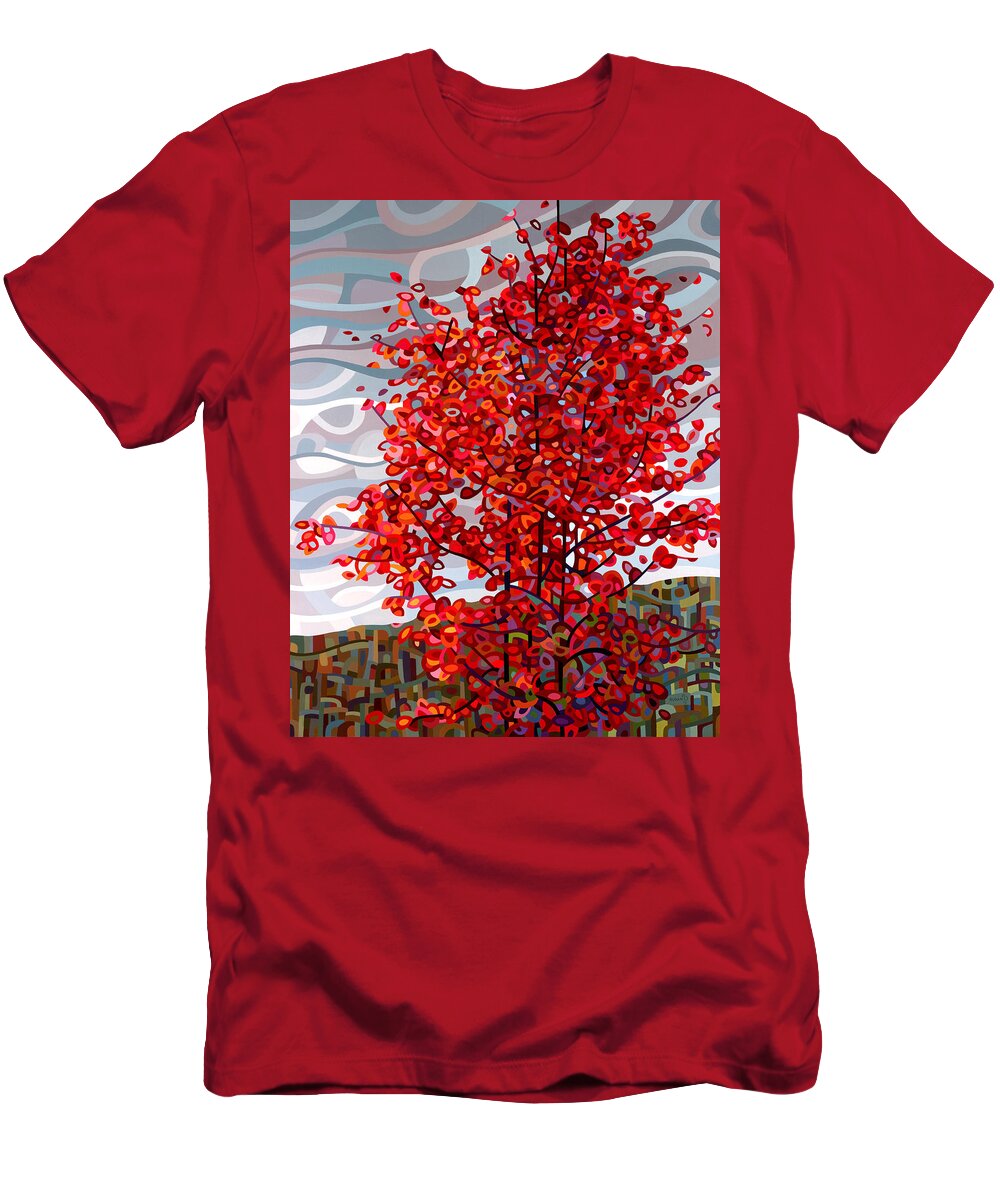 Landscape T-Shirt featuring the painting Passing Storm by Mandy Budan
