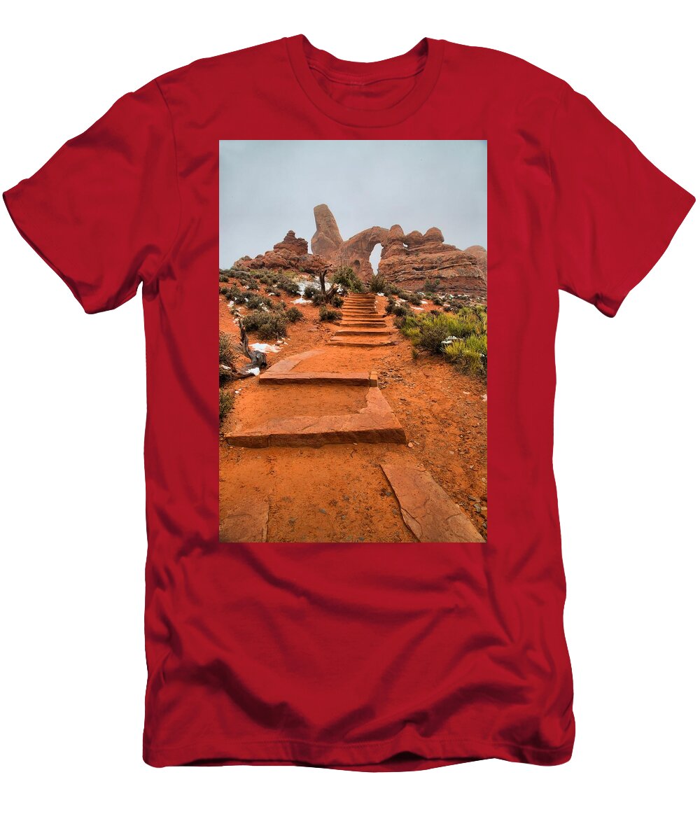 Arches T-Shirt featuring the photograph Pathway to Portals by David Andersen