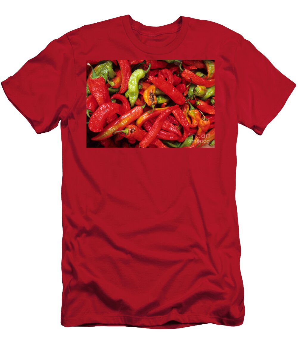 Peppers T-Shirt featuring the photograph Peppers At Street Market by William H. Mullins