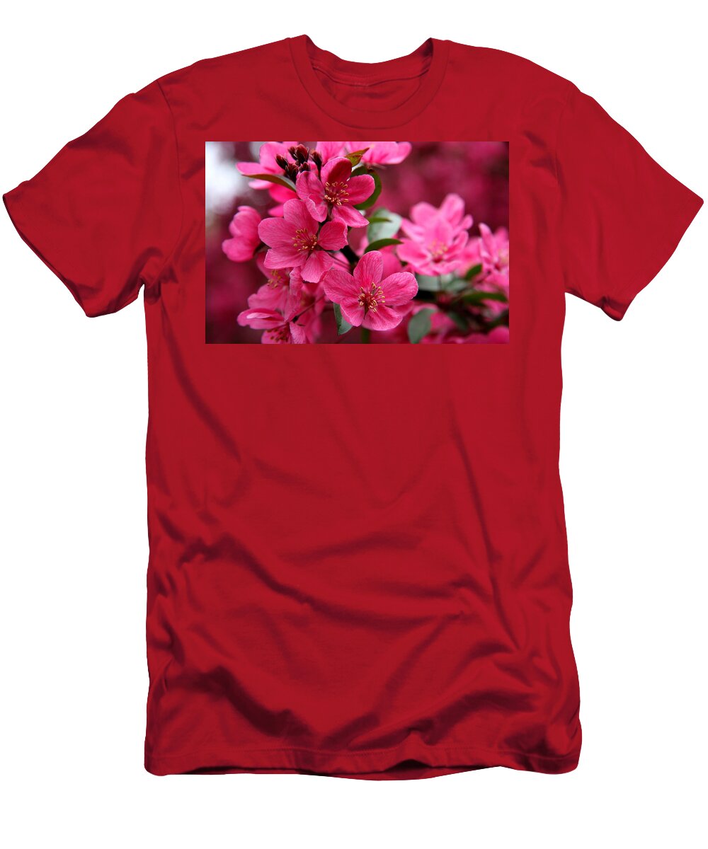 Plum Blossoms T-Shirt featuring the photograph Pink Plum Blossoms by Christiane Schulze Art And Photography