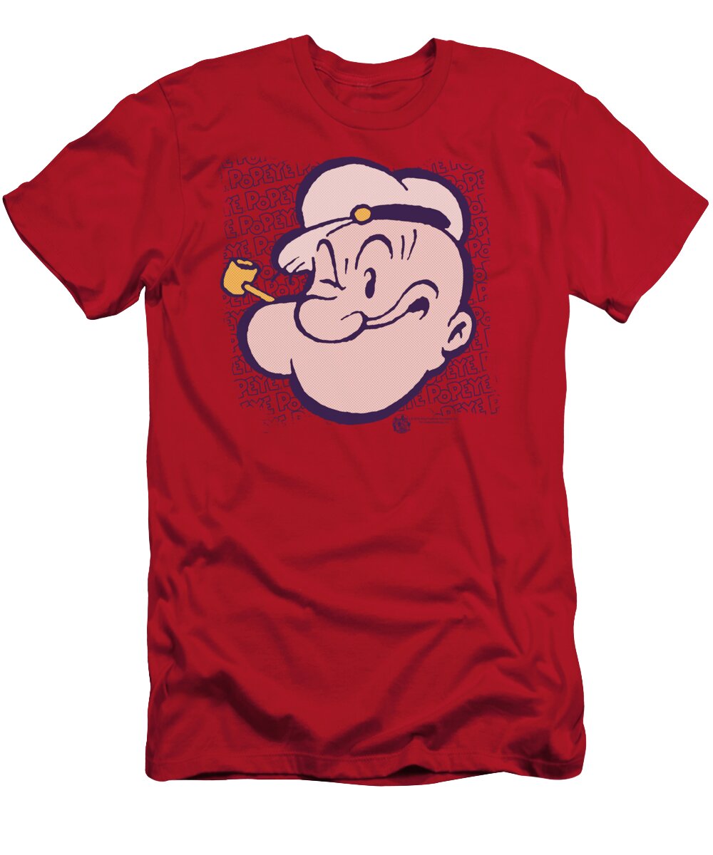 Popeye T-Shirt featuring the digital art Popeye - Head by Brand A