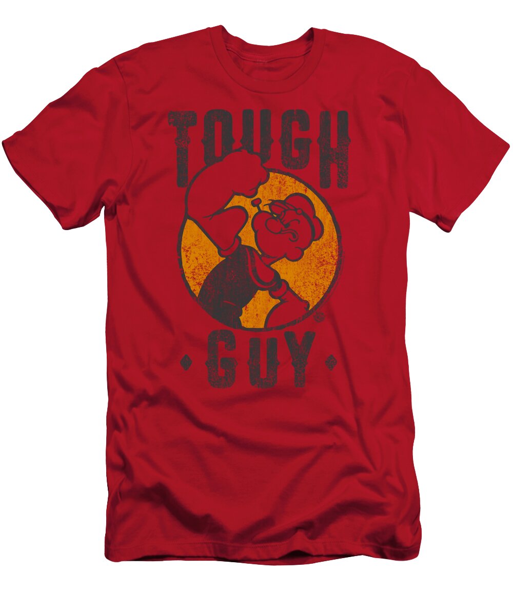  T-Shirt featuring the digital art Popeye - Tough Guy by Brand A