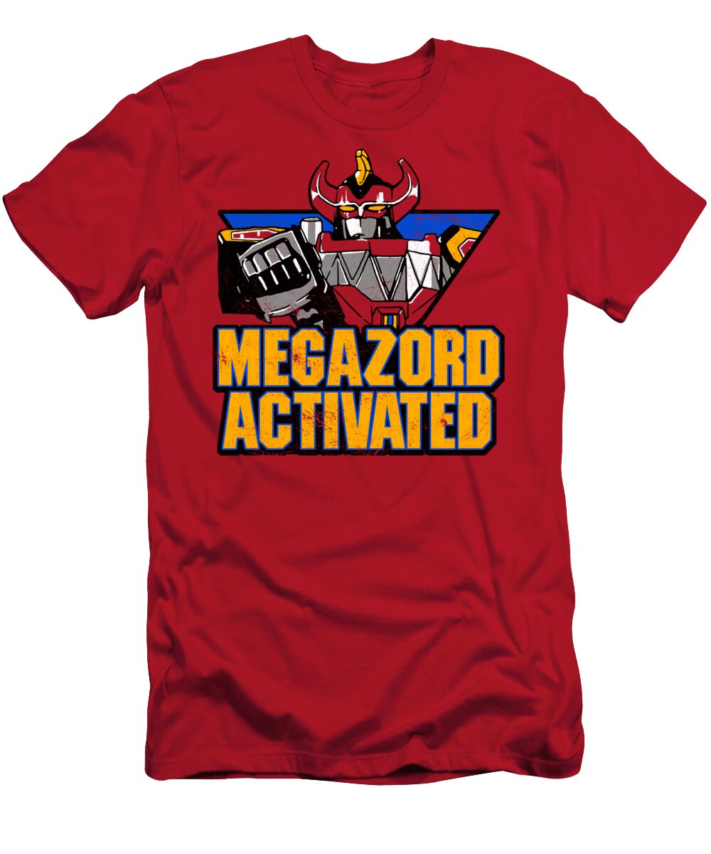  T-Shirt featuring the digital art Power Rangers - Megazord Activated by Brand A