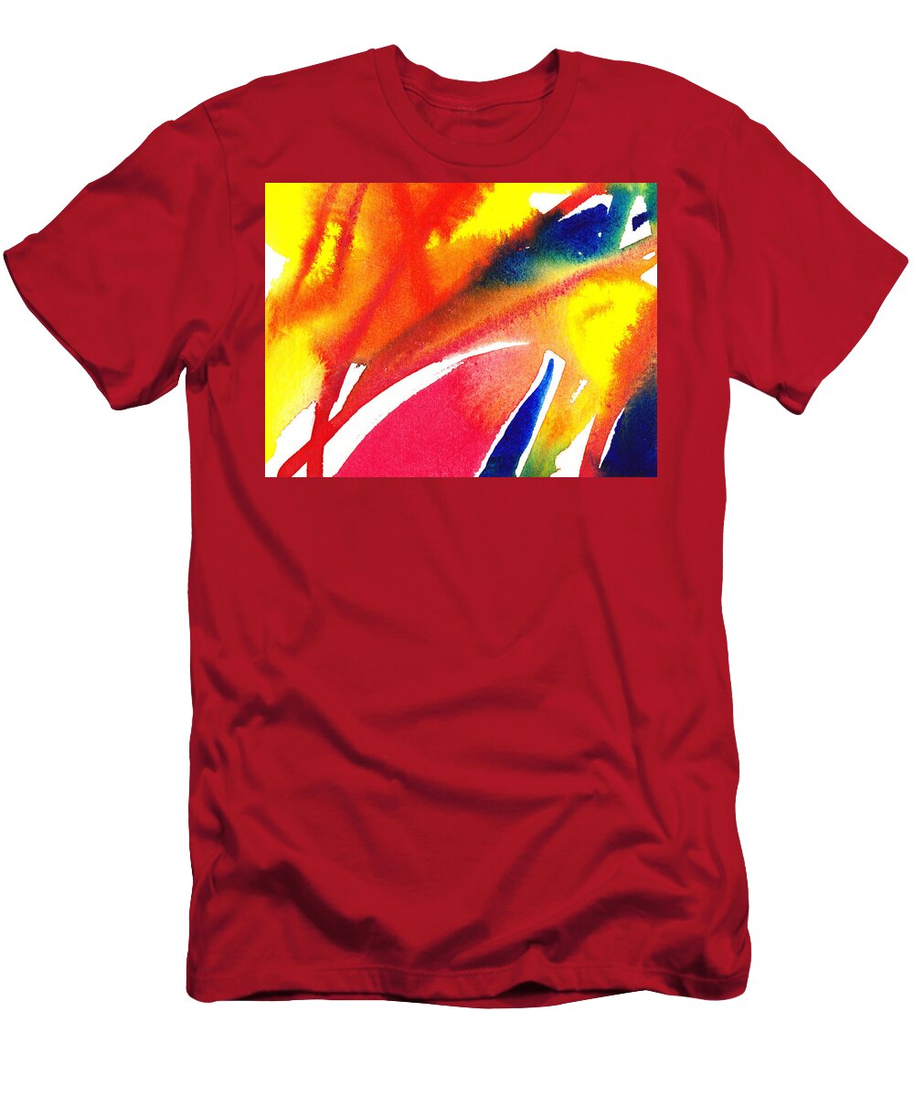 Enchanted T-Shirt featuring the painting Pure Color Inspiration Abstract Painting Enchanted Crossing by Irina Sztukowski