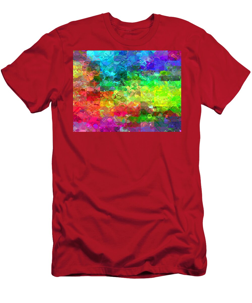 Rectangles T-Shirt featuring the digital art Rectangle Rendezvous by Dave Lee