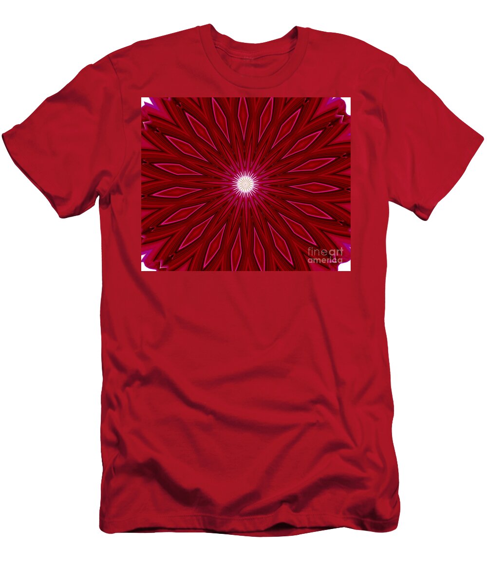 Orchids T-Shirt featuring the photograph Red and Pink Orchid Kaleidoscope by Rose Santuci-Sofranko
