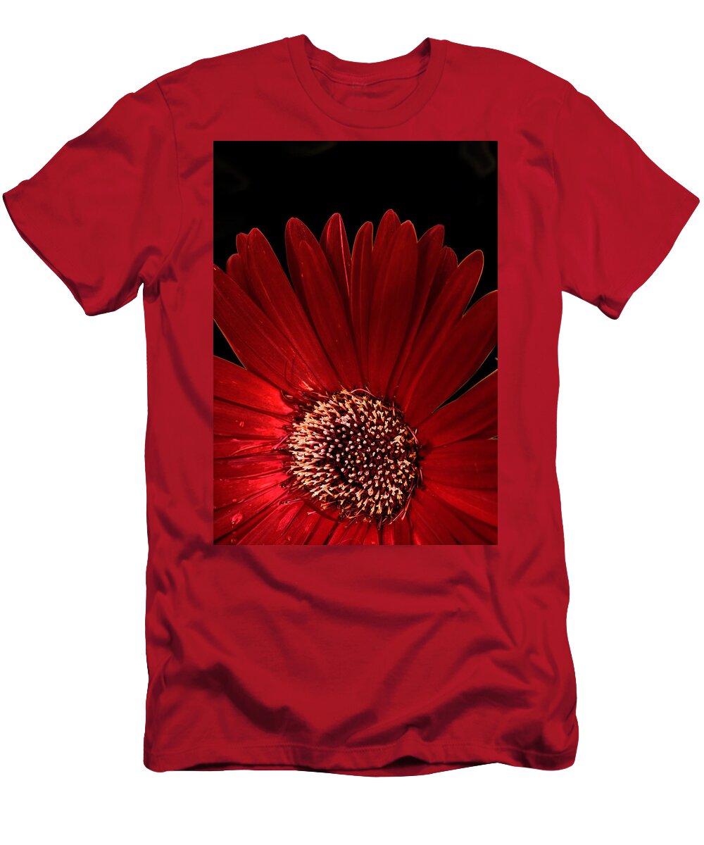 Red T-Shirt featuring the photograph Red Black by John Magyar Photography