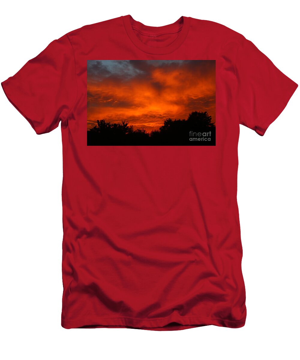 Red Sunset T-Shirt featuring the photograph Red Sunset by Jeremy Hayden