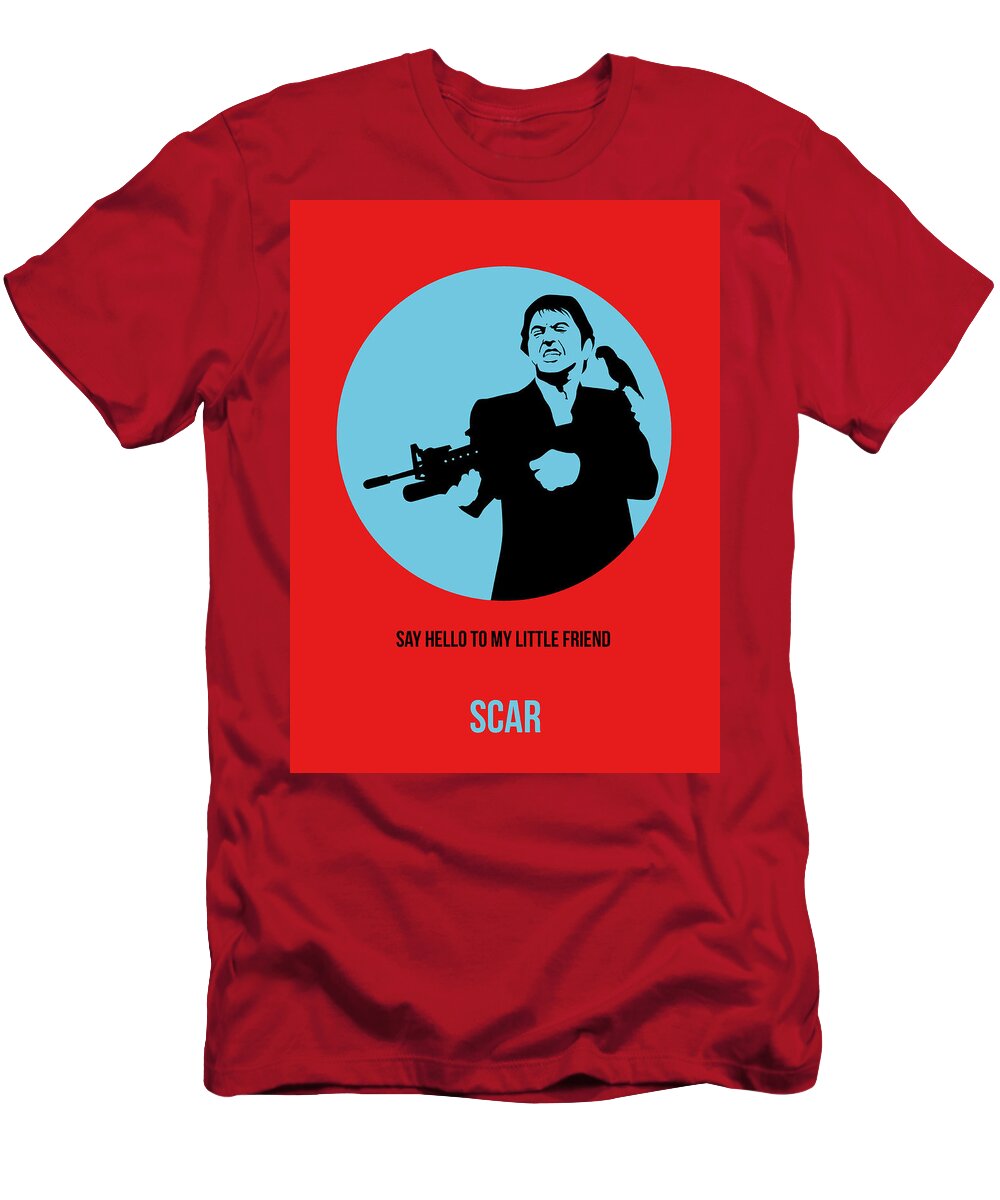 Great Collection Of Minimalist Movie Posters. Classic Movies T-Shirt featuring the painting Scarface Poster 1 by Naxart Studio