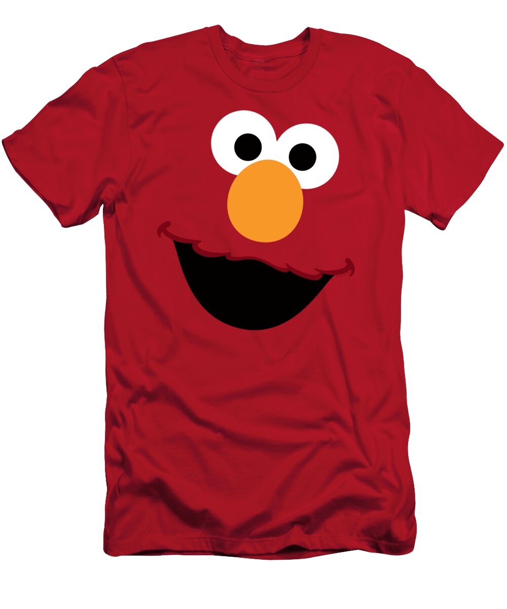  T-Shirt featuring the digital art Sesame Street - Elmo Face by Brand A
