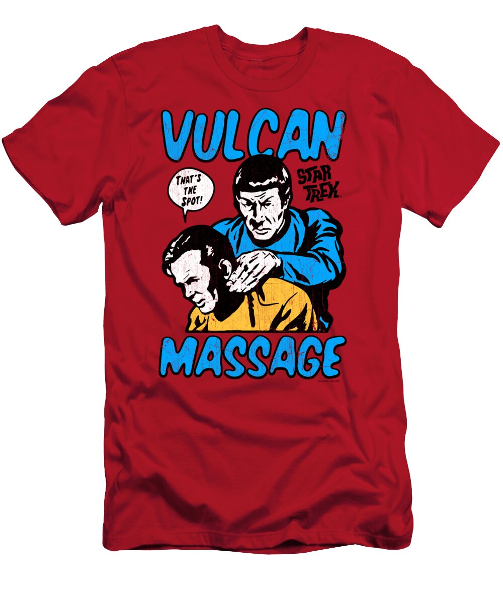  T-Shirt featuring the digital art Star Trek - Massage by Brand A