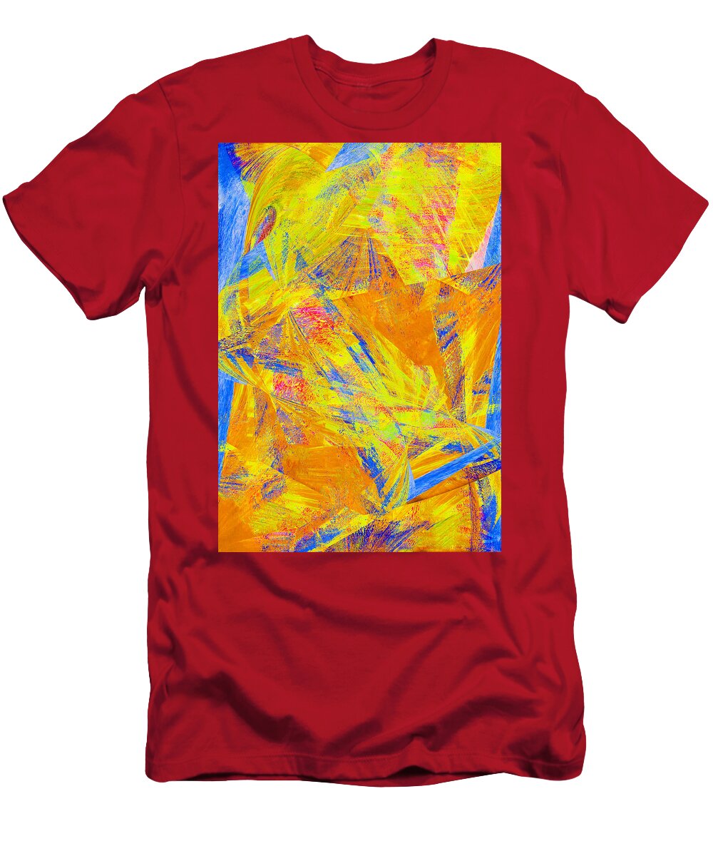 Digital T-Shirt featuring the digital art Summer's Fall by Stephanie Grant