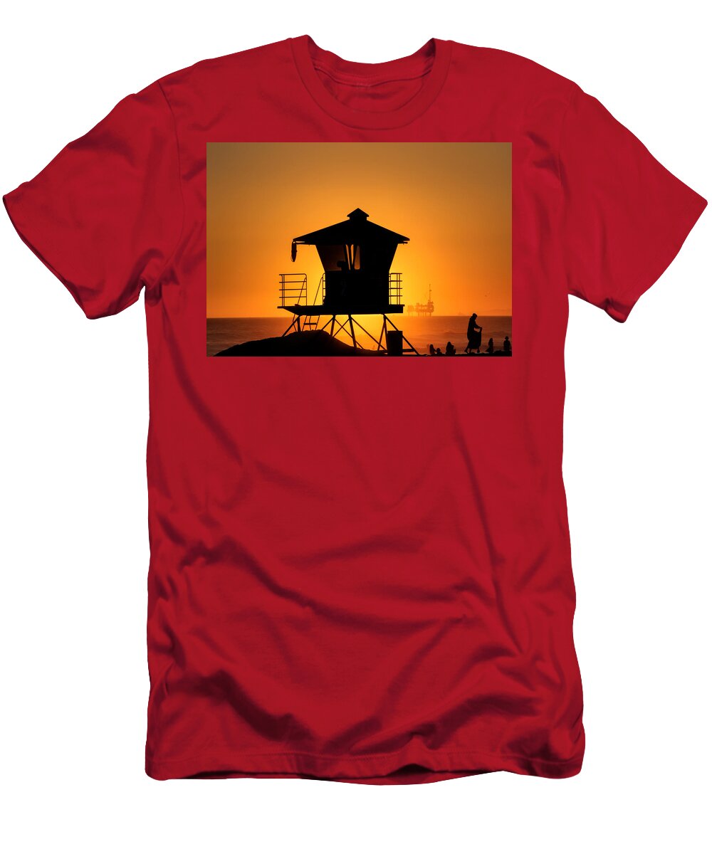 Beach T-Shirt featuring the photograph Sunburst by Tammy Espino