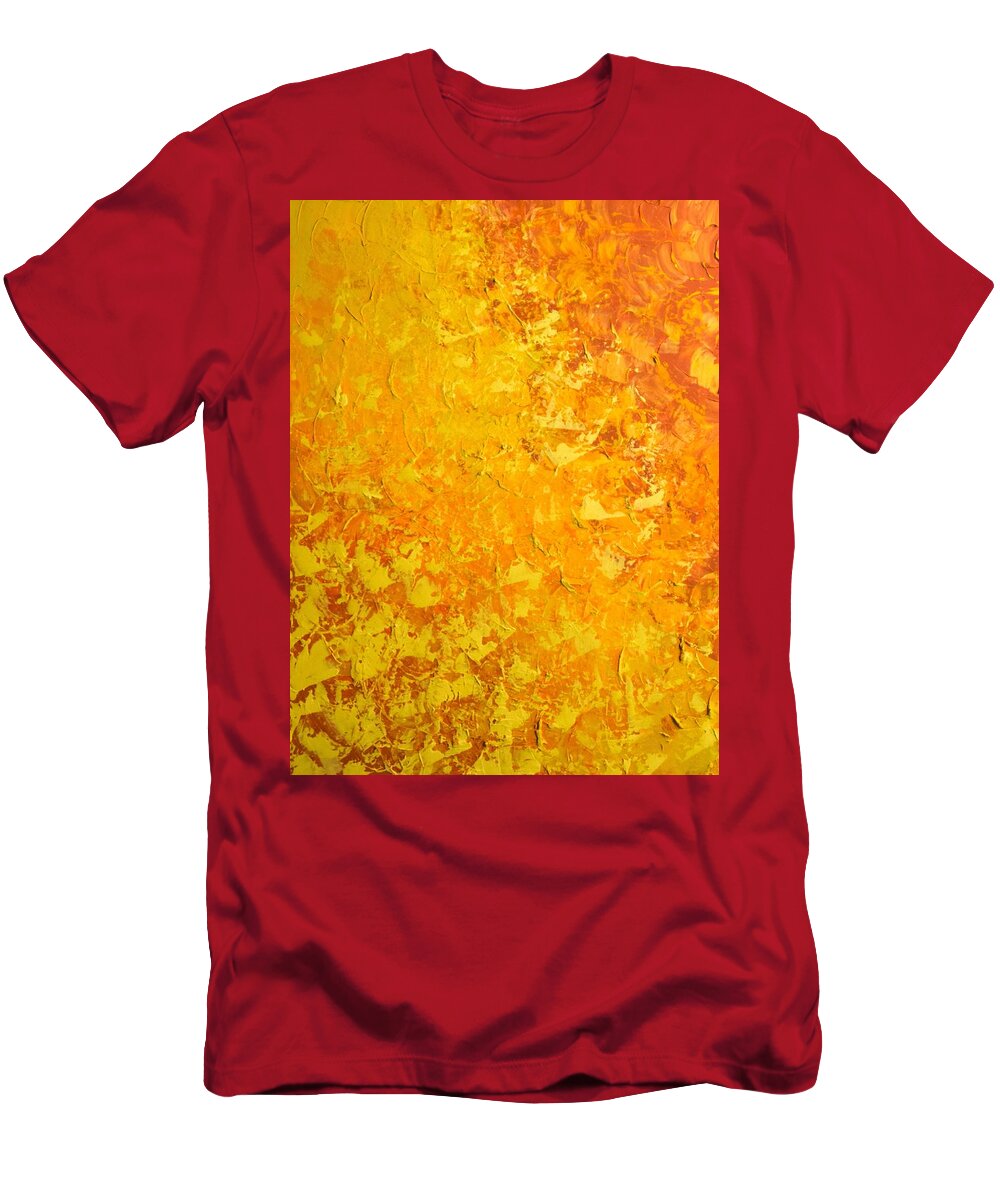 Sun T-Shirt featuring the painting Sunny by Linda Bailey