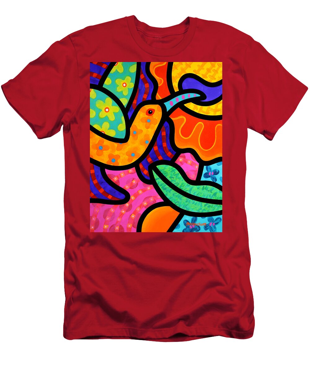 Bird T-Shirt featuring the painting Sweet Spot by Steven Scott