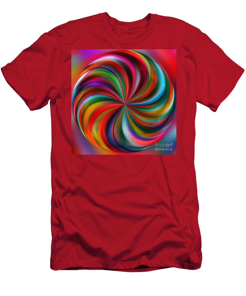 Digital Art T-Shirt featuring the digital art Swirling Color by Kaye Menner by Kaye Menner