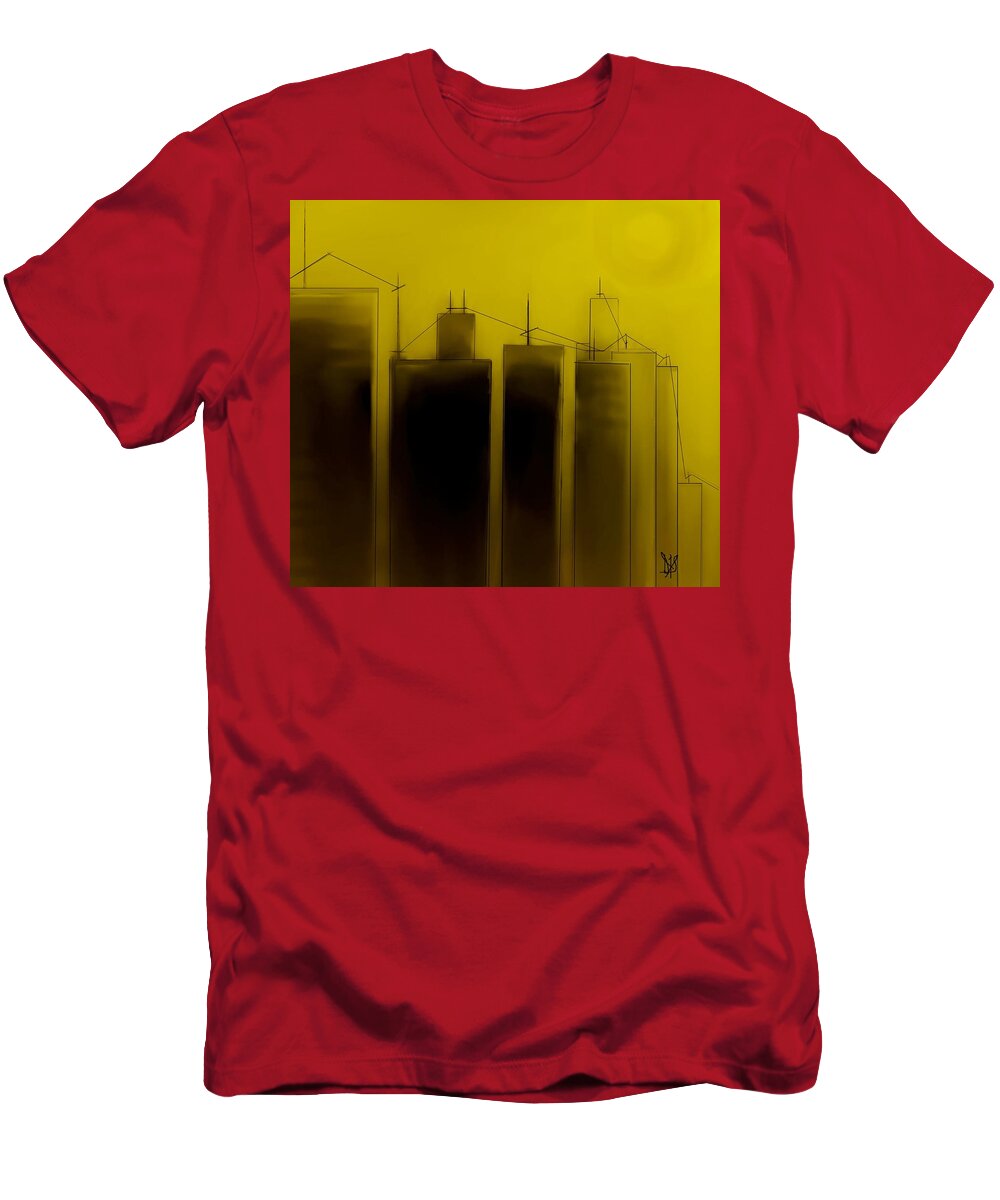 Fineartamerica.com T-Shirt featuring the painting Talking Towers  Phase One #2 by Diane Strain