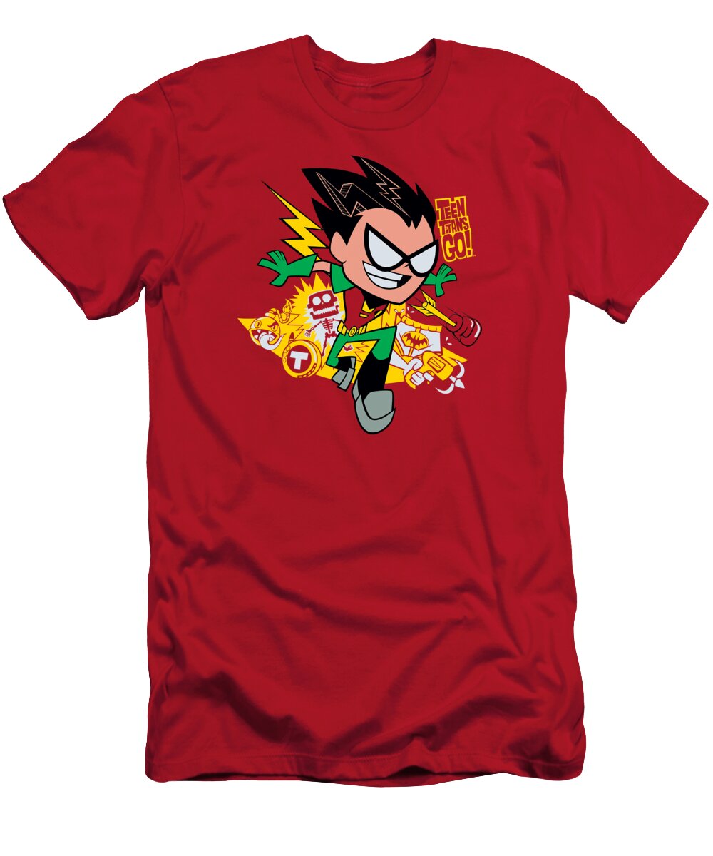  T-Shirt featuring the digital art Teen Titans Go - Robin by Brand A