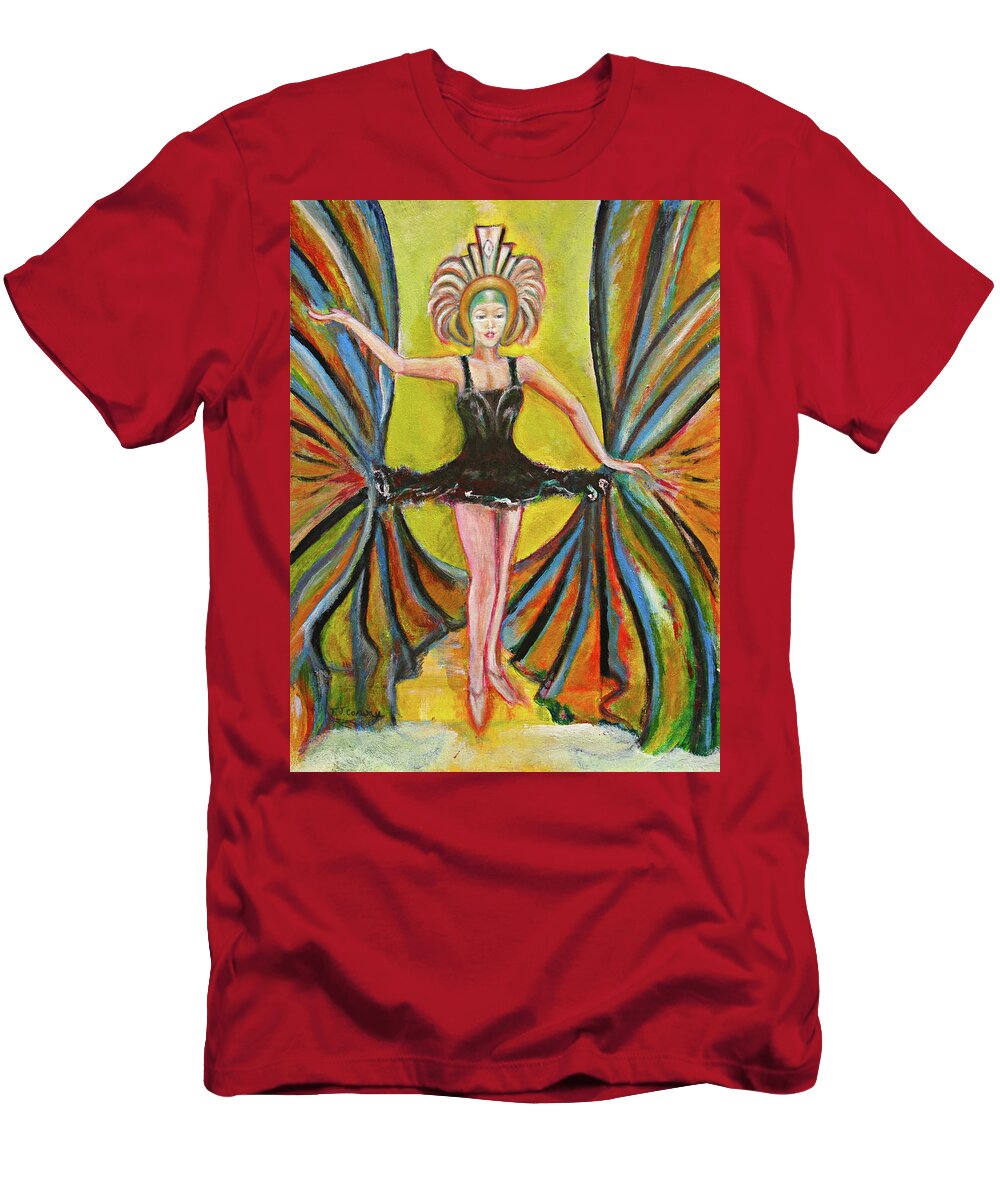 Ballet T-Shirt featuring the painting The Black Tutu by Tom Conway