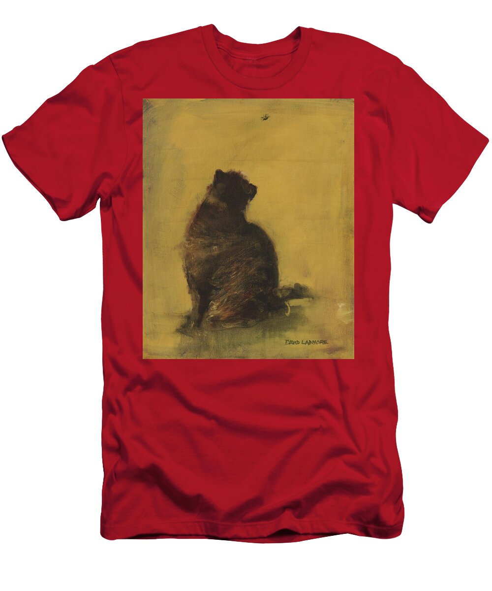 Cat T-Shirt featuring the painting The Entomologist by David Ladmore