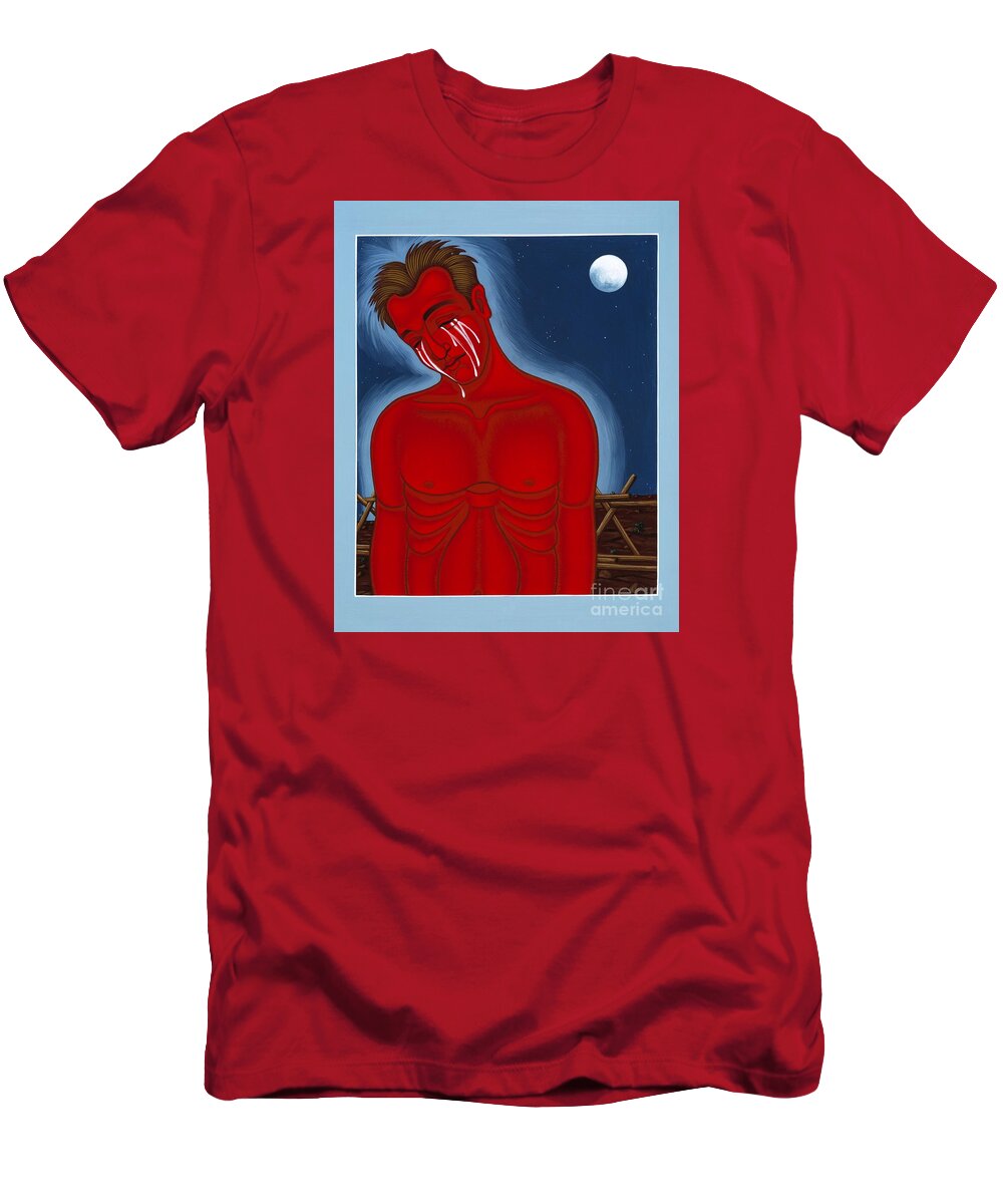 The Passion Of Matthew Shepard T-Shirt featuring the painting The Passion of Matthew Shepard 096 by William Hart McNichols