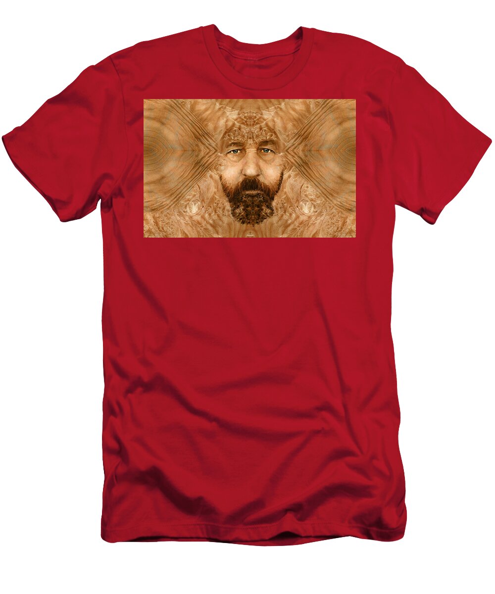 Wood T-Shirt featuring the digital art Thinking in Wood by Rick Mosher