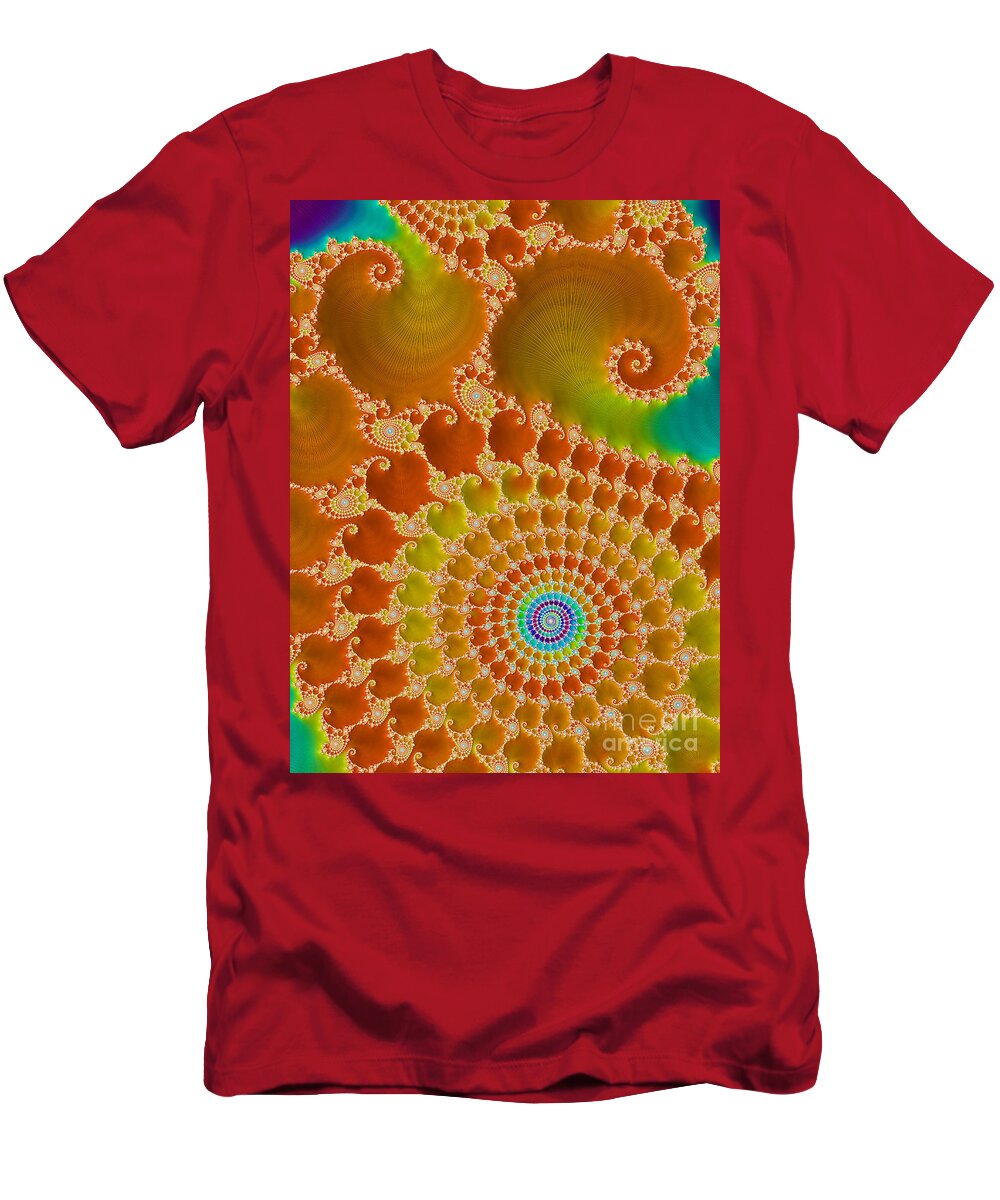 Rainbow T-Shirt featuring the digital art Tie Dye by Heidi Smith