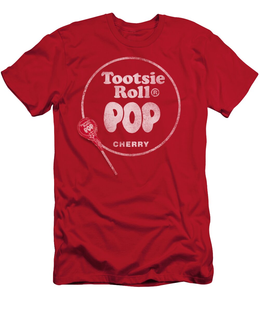 Tootsie Roll T-Shirt featuring the digital art Tootsie Roll - Tootsie Roll Pop Logo by Brand A