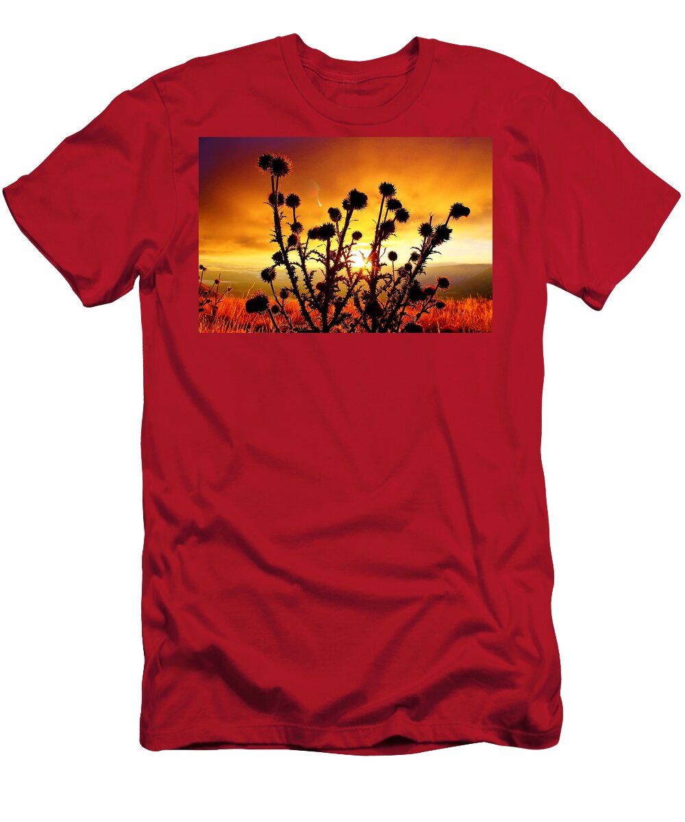 Jackson Hole T-Shirt featuring the photograph Warming Things Up by Catie Canetti