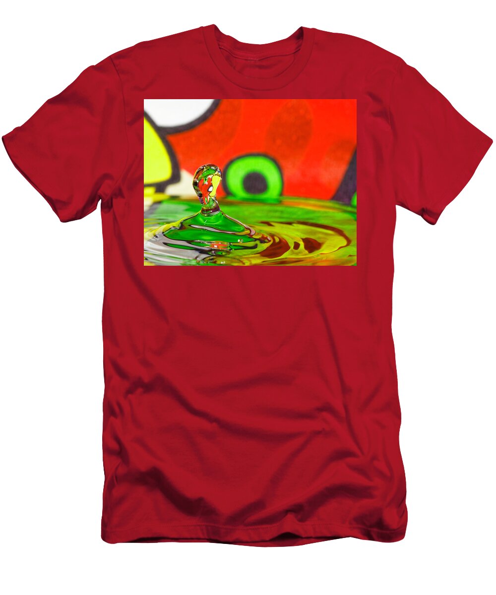  Abstract T-Shirt featuring the photograph Water Hill by Peter Lakomy