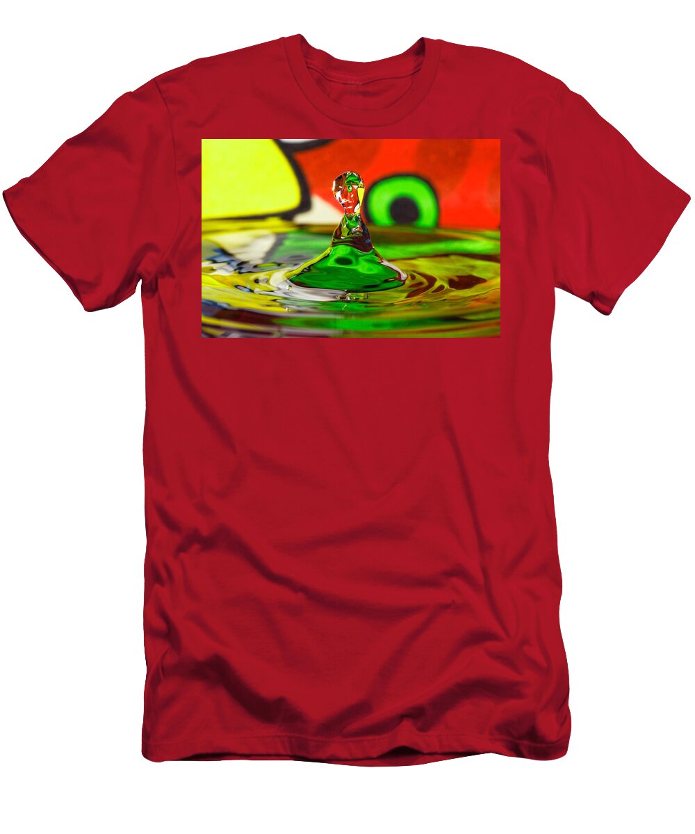  Abstract T-Shirt featuring the photograph Water Stick by Peter Lakomy