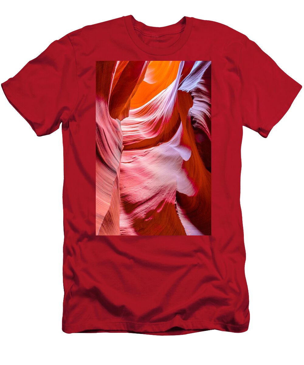 Antelope Canyon T-Shirt featuring the photograph Waves of Redrock by Jason Chu