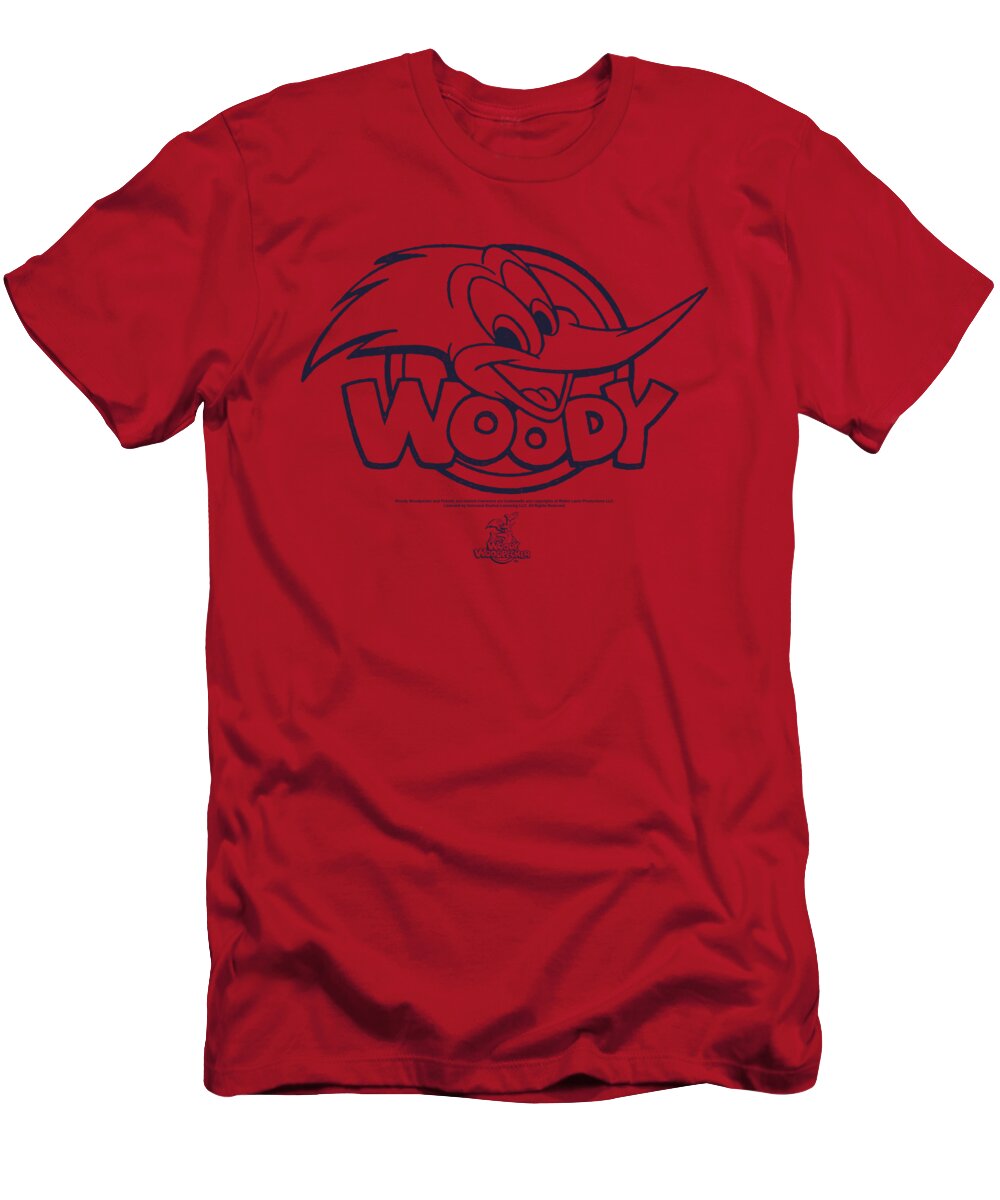  T-Shirt featuring the digital art Woody Woodpecker - Big Head by Brand A