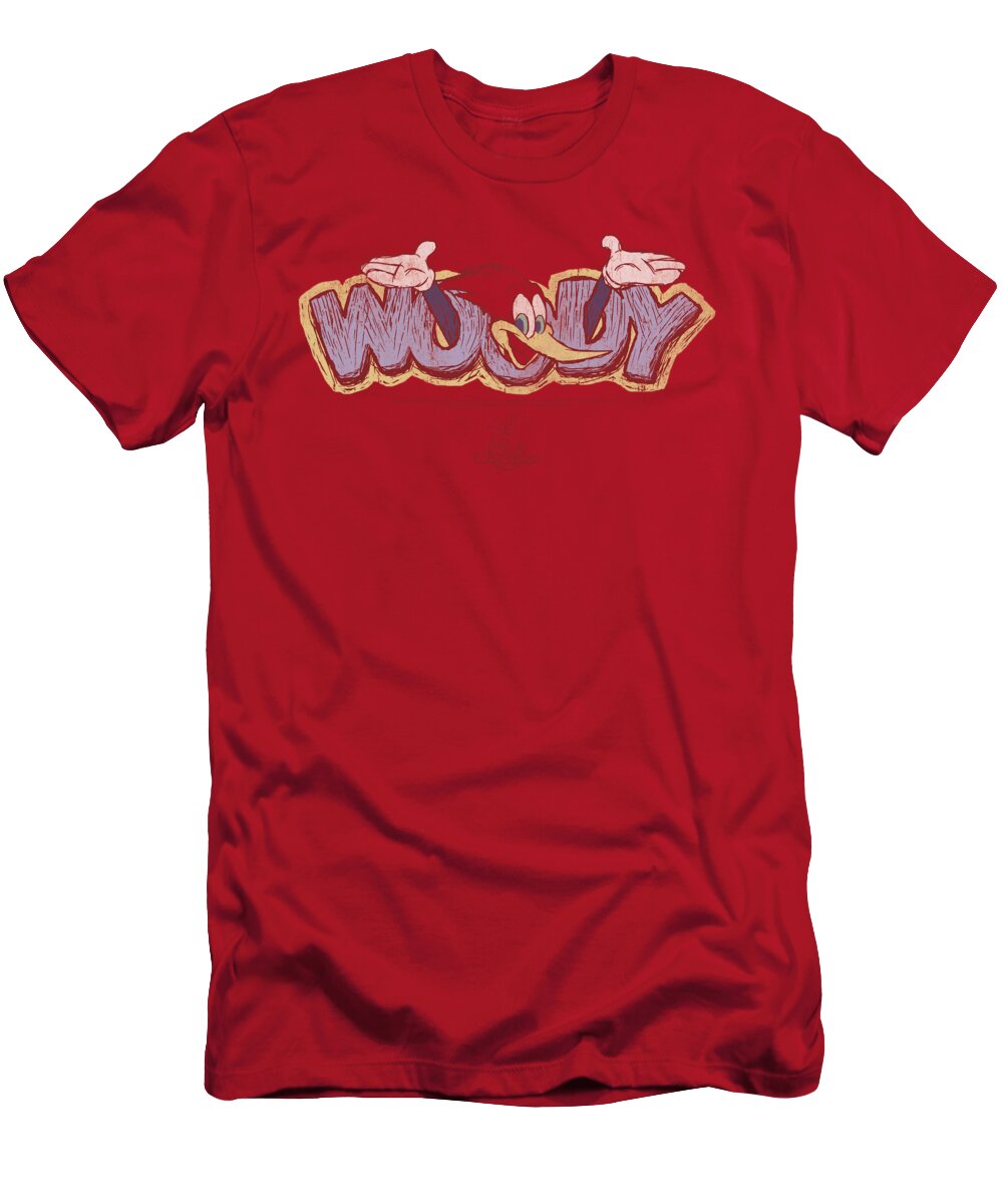 Woody The Woodpecker T-Shirt featuring the digital art Woody Woodpecker - Sketchy Bird by Brand A