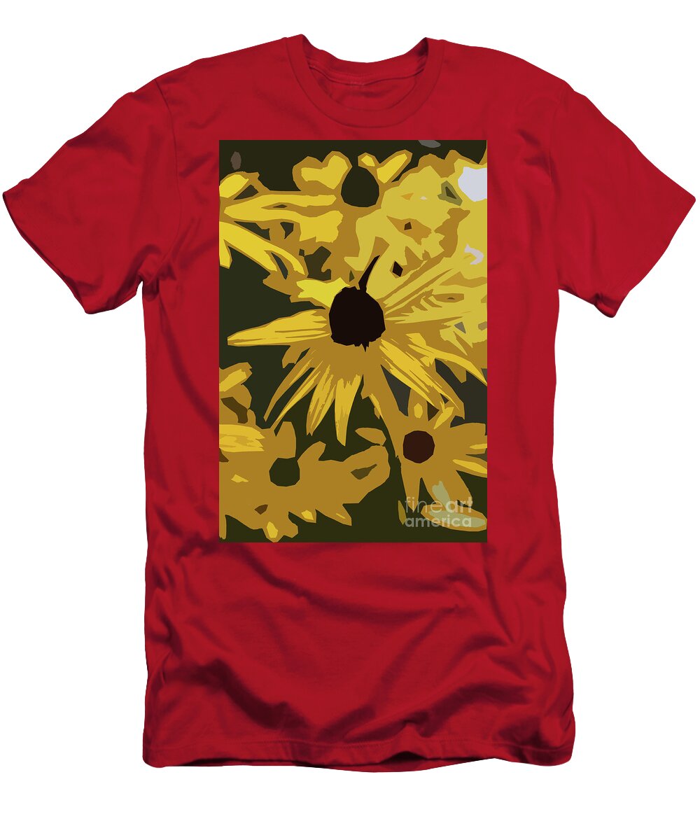 Flower T-Shirt featuring the digital art Yellow Paper Flower by Christiane Schulze Art And Photography