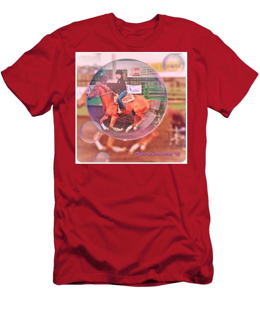 Fotorus T-Shirt featuring the photograph Amazing Levitating Horse by Anna Porter