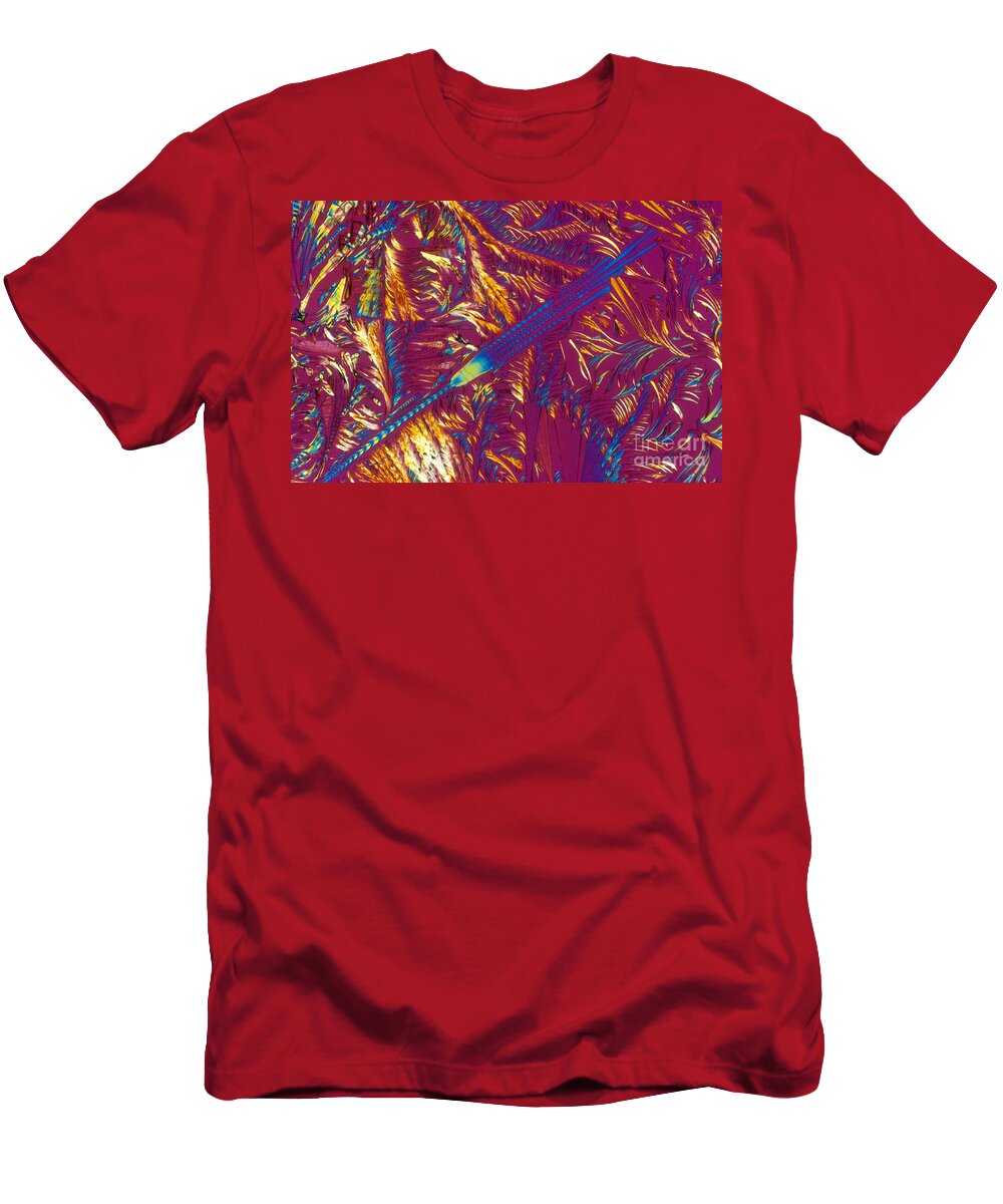 Light Micrograph T-Shirt featuring the photograph Azt Lm by Michael W. Davidson