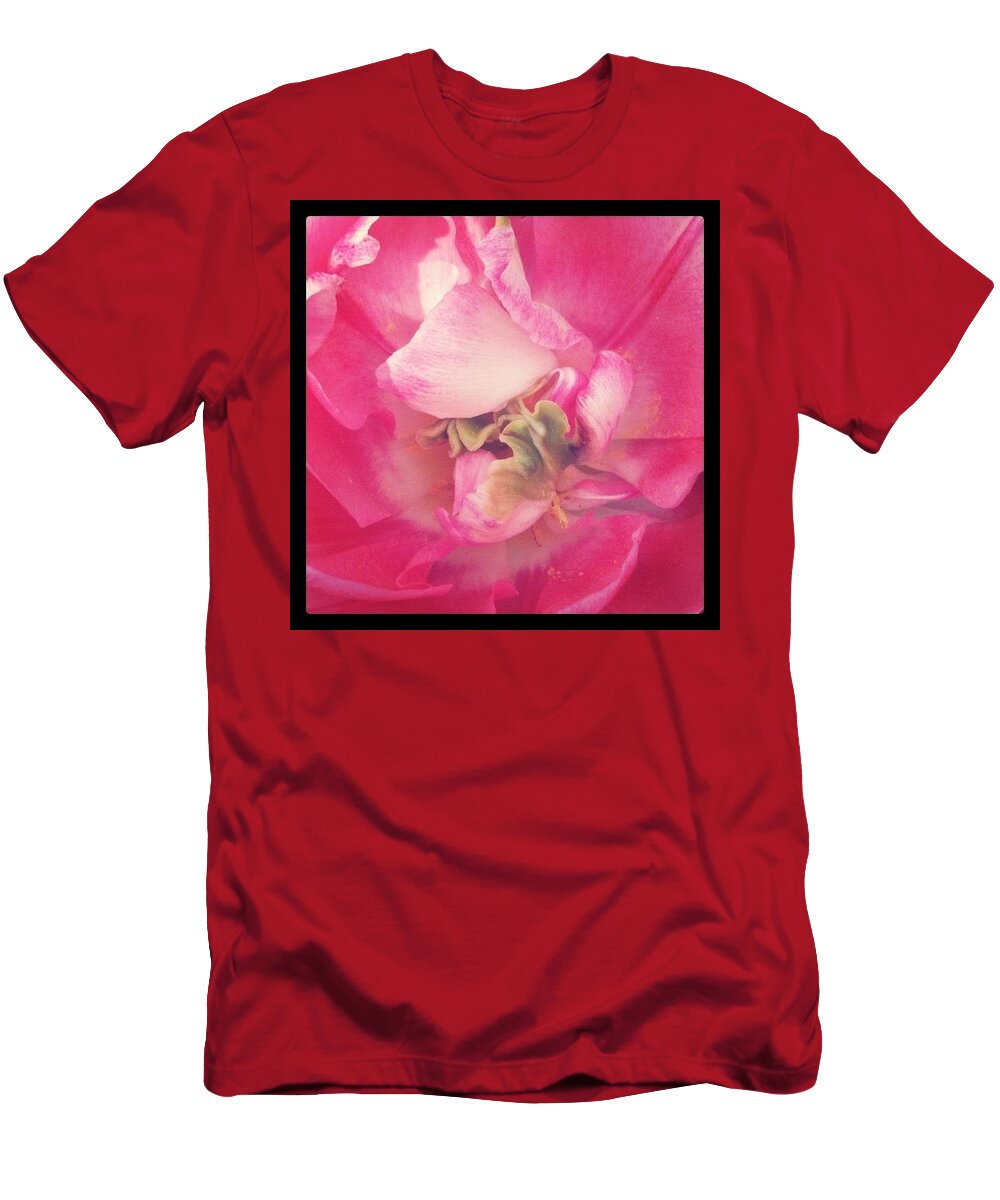 Floralstyles_gf T-Shirt featuring the photograph Double Tulip Inside #flowers #tulip by Anna Porter