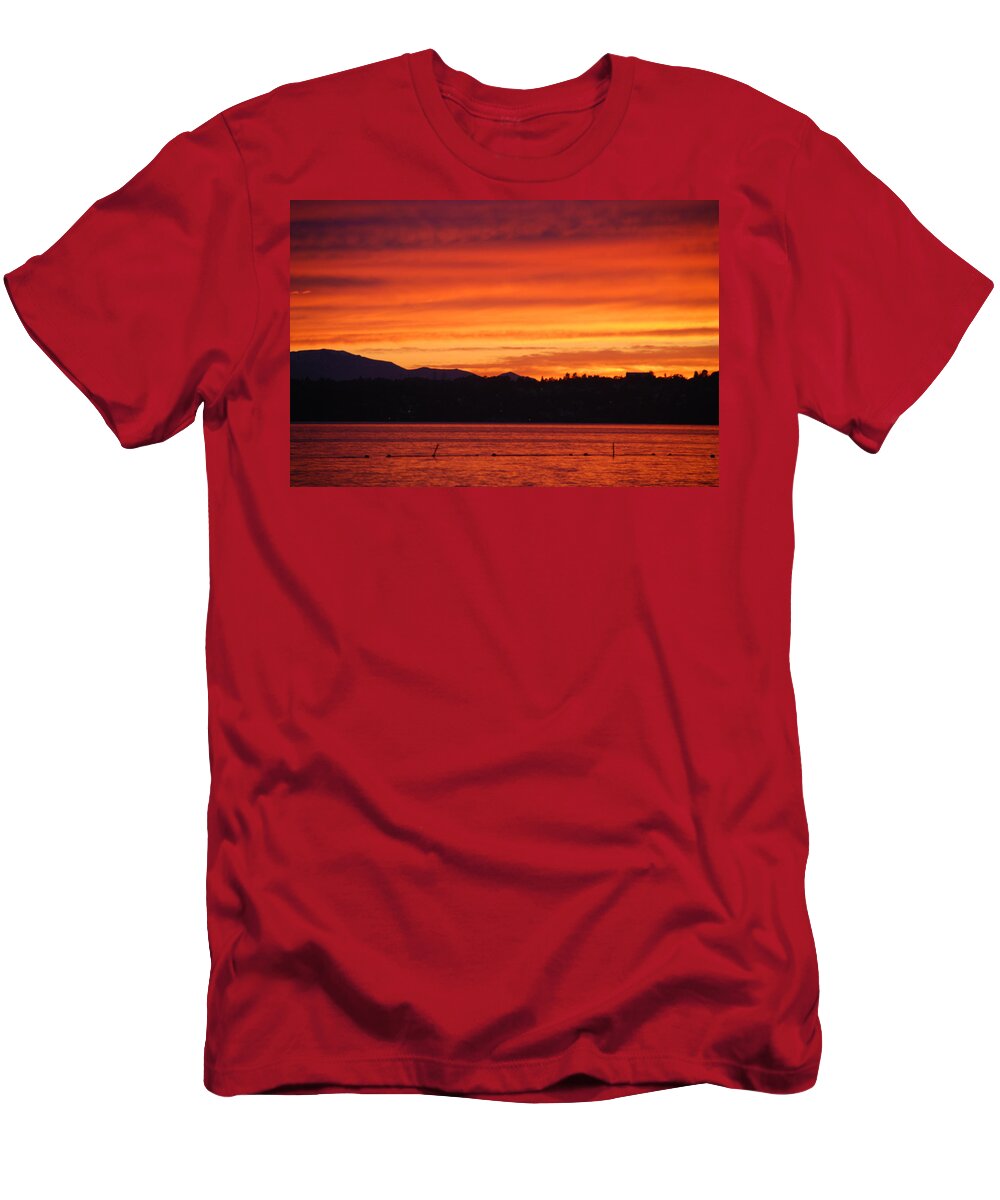Sky T-Shirt featuring the photograph Fire Sky by Michael Merry