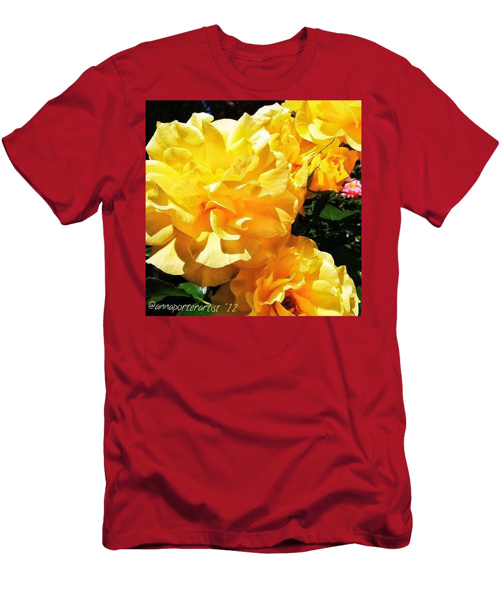 Floralstyles_gf T-Shirt featuring the photograph Lush #roses #flowers #flowerstagram by Anna Porter