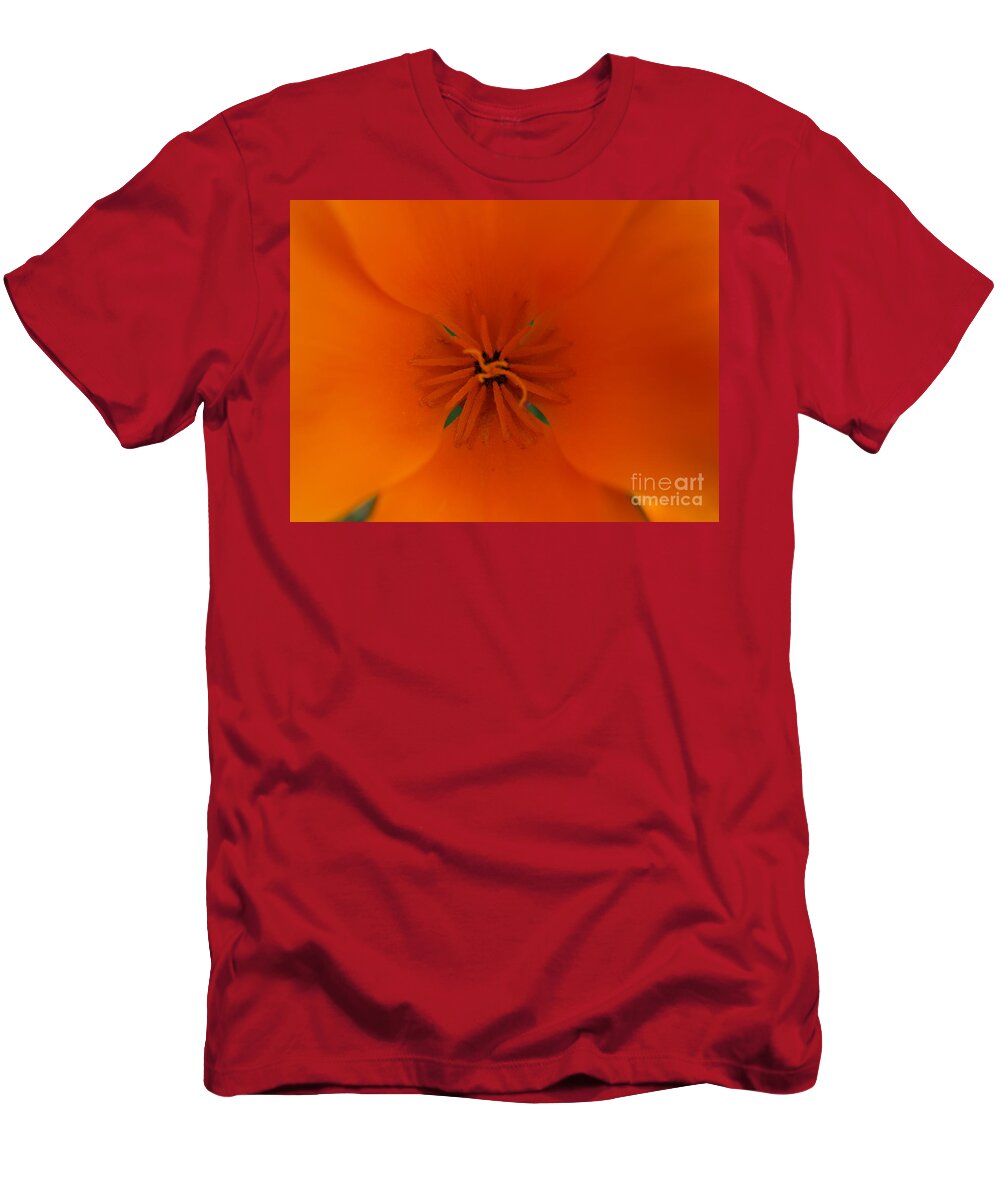  Photography Flower Print T-Shirt featuring the photograph Orange Beauty by Jacklyn Duryea Fraizer