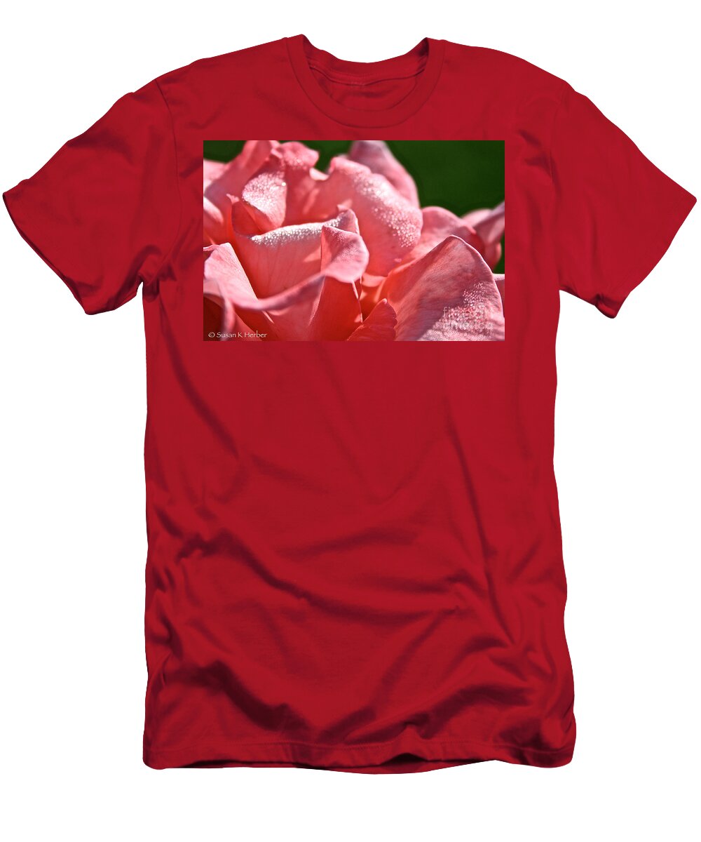 Plant T-Shirt featuring the photograph Pink Diamond Dust by Susan Herber