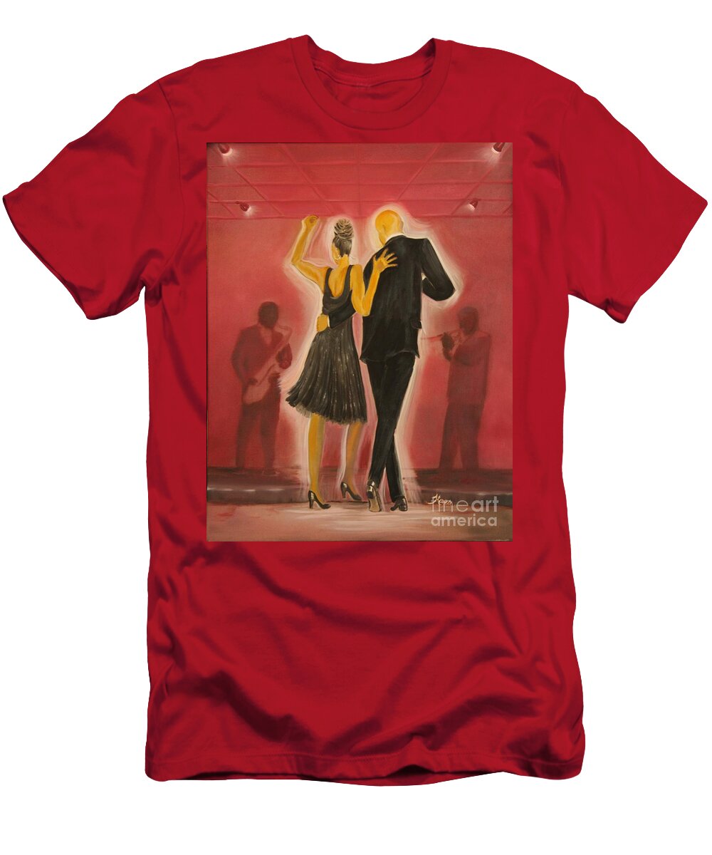 Dance T-Shirt featuring the painting Red Jazz by Barbara Hayes